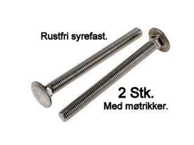 Bræddebolt Ø 6 mm. L. 60 mm. 2 Stk. 