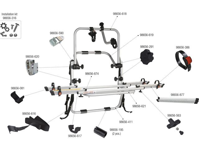 Fiamma greb sort. Ø 60 mm. Med 6 mm. 