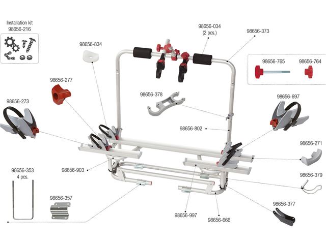 Fiamma afstands stykke hvid nylon 1 Stk.