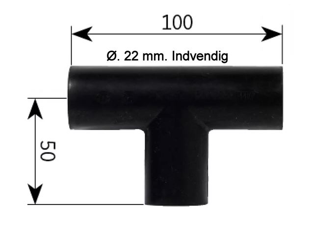 ALDE Gummi forbinding T. Til Ø 22 mm. Rør