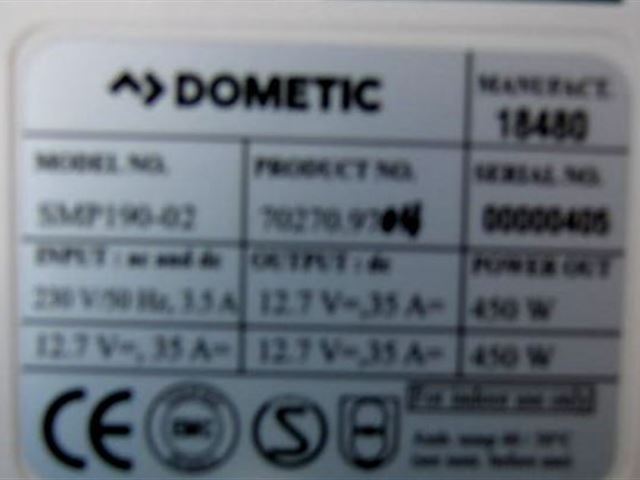 Omformer Dometic 450 watt. TYPE SMP 190-02. 