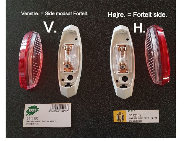 Sidemarkeringslygte Hella grå sokkel 1 stk. 