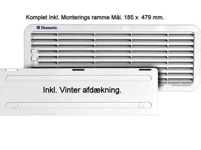 Dometic / Elektrolux Køleskabsrist sæt nederste hvid. Inkl. 