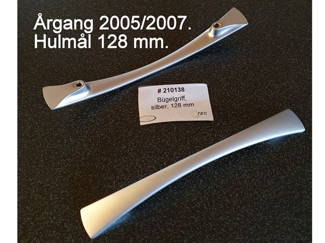 Skabsgreb LMC / TEC. Aluminium sølv. Mål. L. 185 mm. 