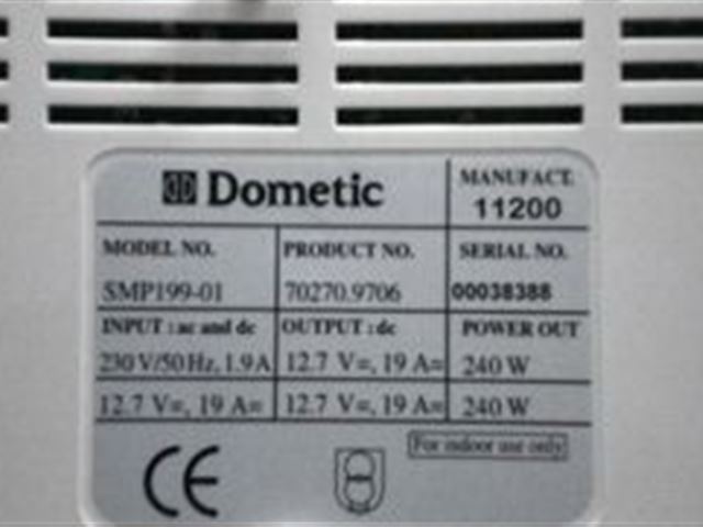 Omformer Dometic 240 watt. TYPE SMP. 199-01. 
