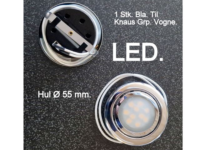 Spot 12 V. Led. Ø 55 mm. Krom. 1 Stk. Til Knaus Grp.