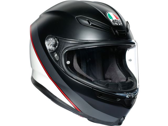 AGV K6 Minimal Mat Black/White/Red XXL