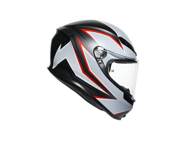 AGV K6 FLASH MATT BLACK/GREY/RED Str. S