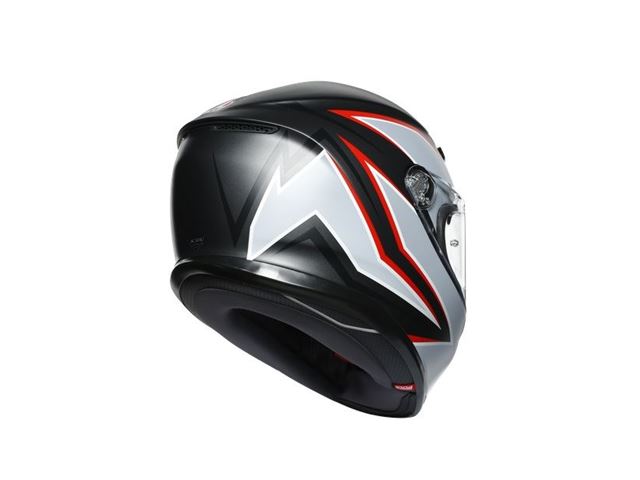 AGV K6 FLASH MATT BLACK/GREY/RED Str. S