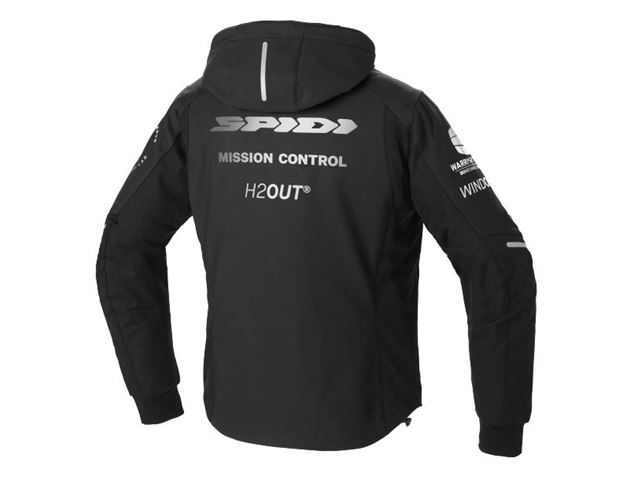 Spidi HOODY ARMOR H20UT Sort/Hvid str. XL