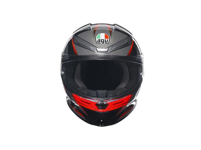 AGV K6 S E2206 MPLK SLASHCUT BLACK/GREY/RED Str. L