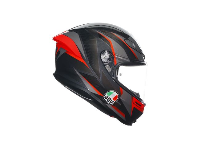 AGV K6 S E2206 MPLK SLASHCUT BLACK/GREY/RED Str. L