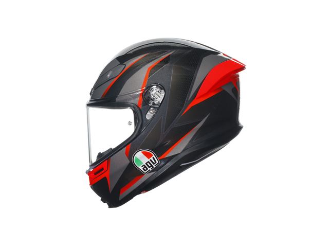 AGV K6 S E2206 MPLK SLASHCUT BLACK/GREY/RED Str. L