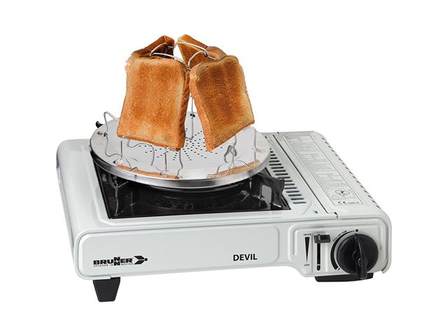 Foldbar toaster til gaskomfuret.