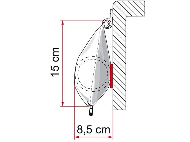 Fiamma Caravanstore markise XL, Royal Grey, L 4,40 meter