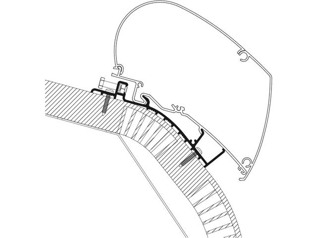 Adaptersæt Carthago C-line serie 6 fra 2014 og frem. Længde 3,5 m