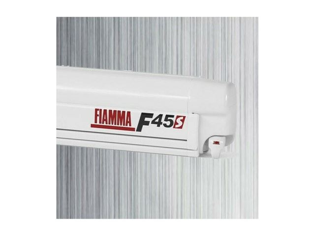 Fiamma F45 L markise, Deluxe Grey, hvid boks, L 5,50 meter