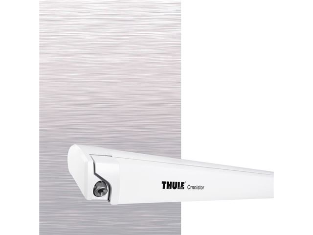 Thule Omnistor markise 9200 L 4,0 m. Mystic grey, hvid boks.