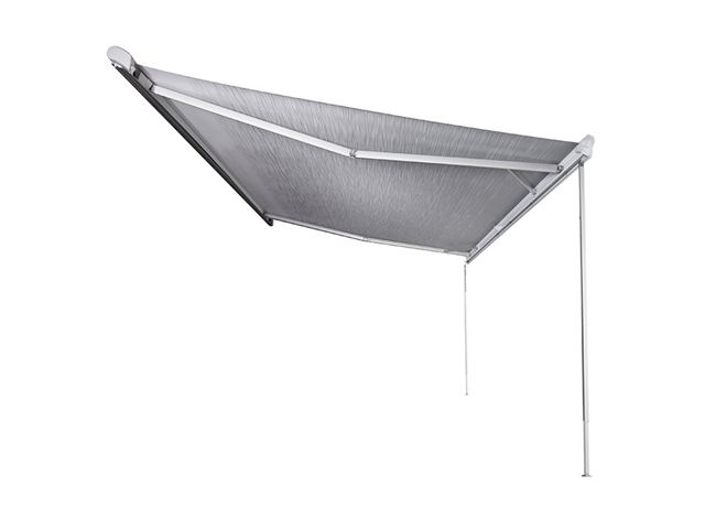 Thule Omnistor markise 9200 L 5,5 m. Mystic grey, hvid boks.