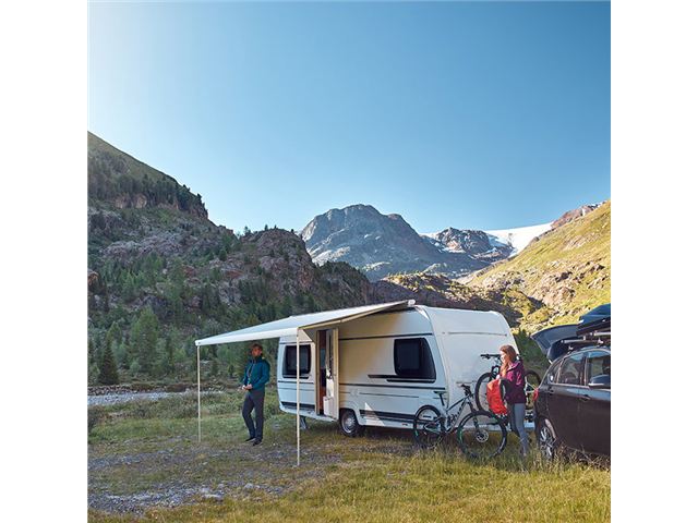 Thule Omnistor markise 6300 m. motor L 3,50 m. Mystic grey, antracit boks.