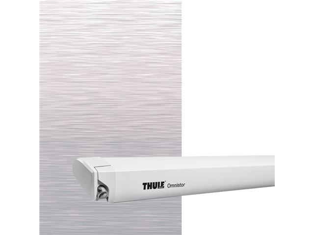Thule Omnistor markise 6300 L 3,75 m. Mystic grey, hvid boks.