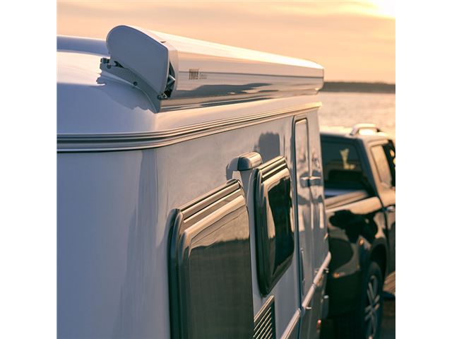 Thule Omnistor markise 6300 L 3,75 m. Mystic grey, antracit boks.
