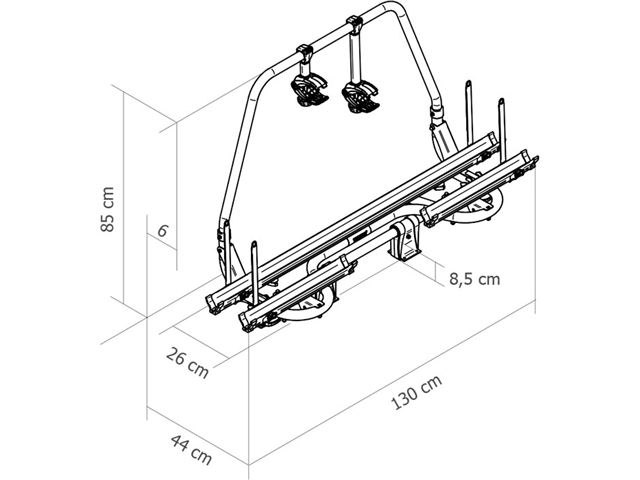 Thule Caravan Superb, kort til 2 cykler