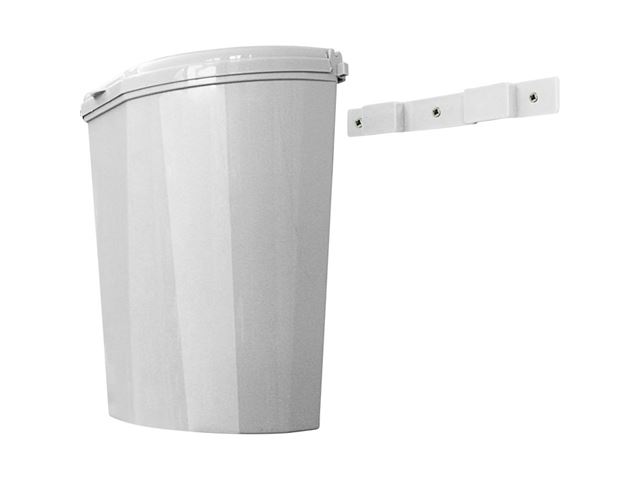 Affaldsspand XL til ophængning, hvid. 10 ltr.