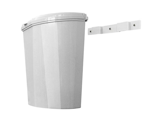 Affaldsspand XL til ophængning, hvid. 10 ltr.