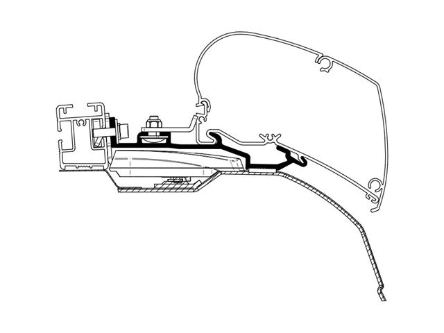 Adapter til Fiat Ducato L2 / H2 - til serie 6, år 07 og frem.