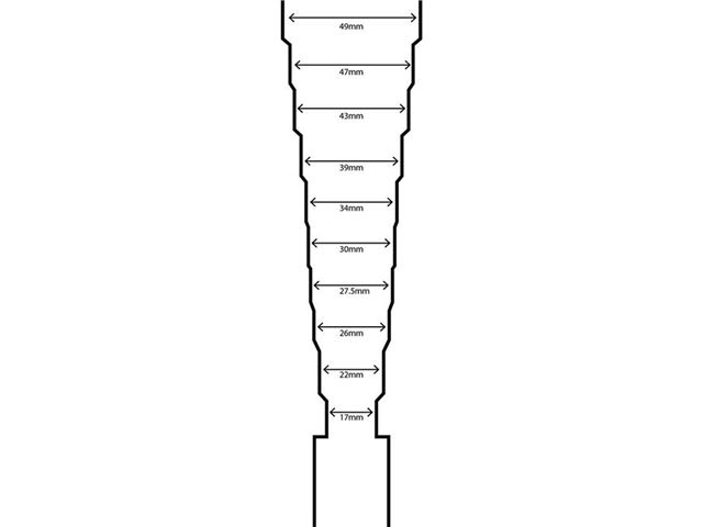 Adapter til fleksibel slange, grå.