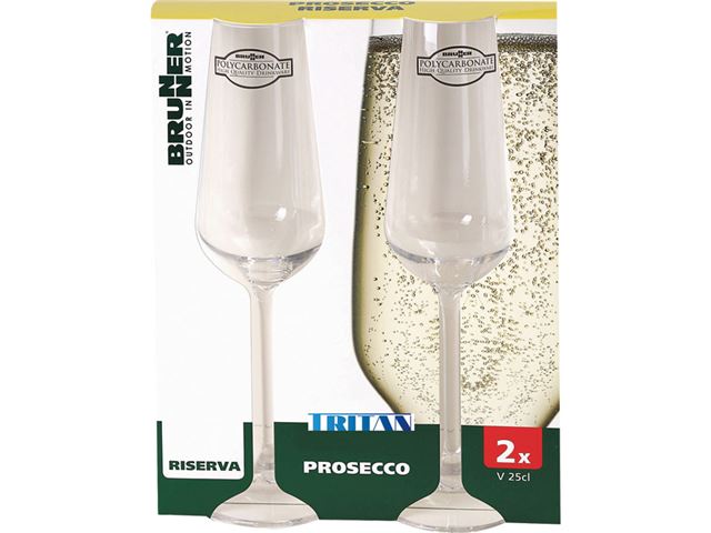 Prosecco glas, 25 cl. 2 stk.