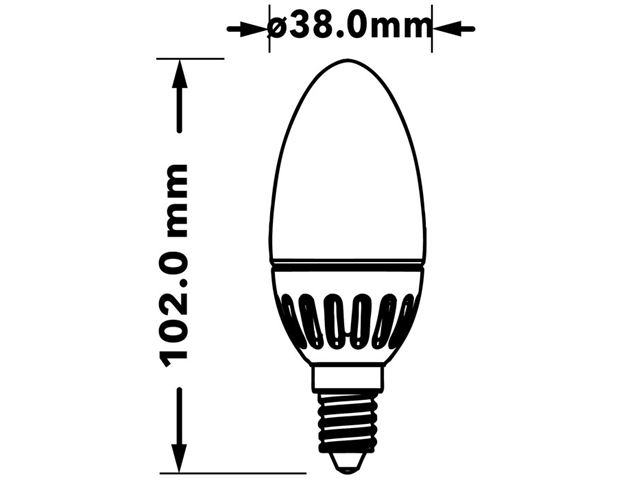 Verbatim LED-kertepære, transparant, E14 fatning, 4,5 W