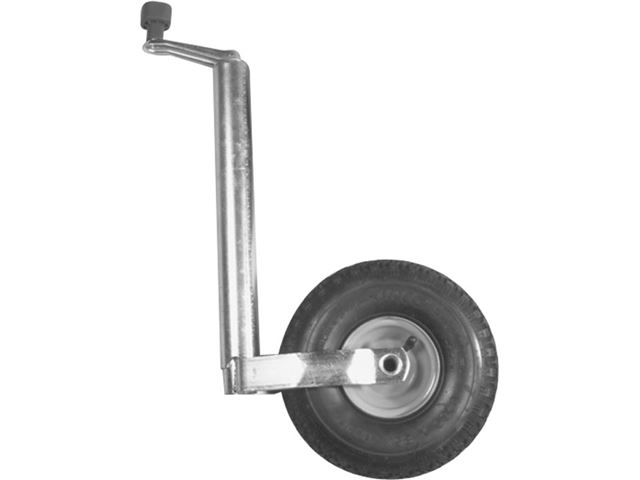 Stort næsehjul, 48 mm stamme, kraftig udførelse med metalfælg og lufthjul