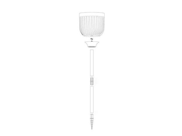 Jordspyd til lampe med bluetooth højtaler