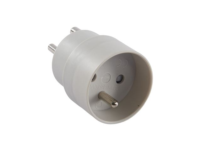 Adapterstik Schuko til Dansk jord