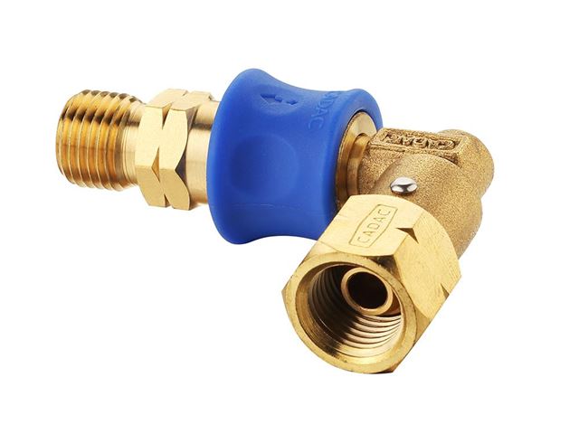 Gasstuds 1/4" vinkel og quick-kobling