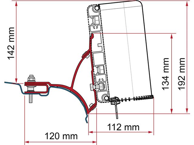 Adapter Fiamma Compass VW T5 Transporter / Multi