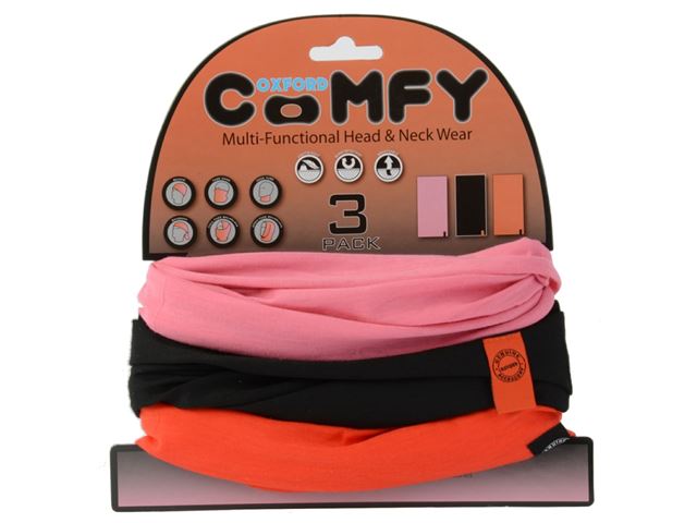 Oxford Comfy Pink/Blk/Red  3-Pack