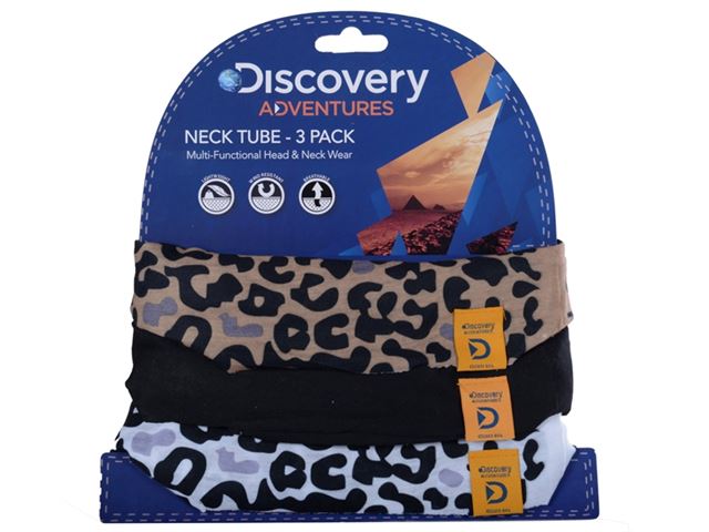 Discovery Adv Neck Tubes Leopard 3 Pack