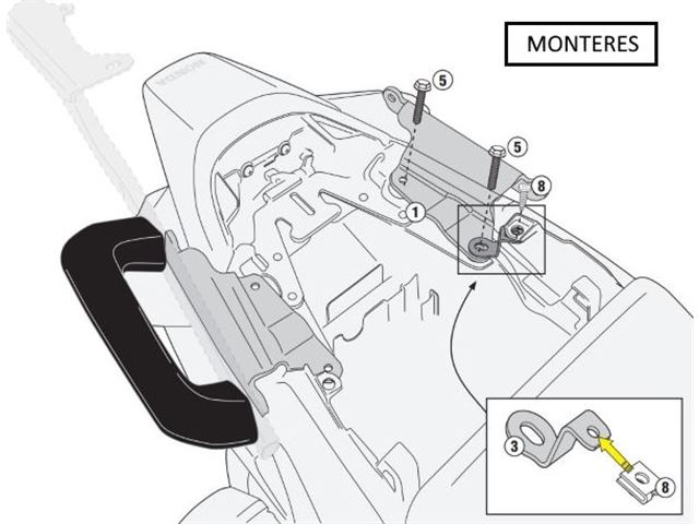 GIVI Mont.Kit til PLXR1132 Uden 1132FZ