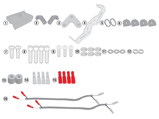 GIVI Mont.Kit til TE1165 Uden 1165FZ