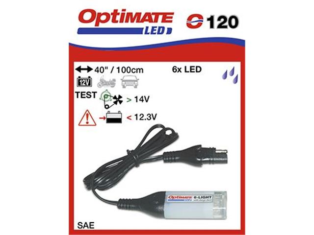 SAE LED lygte m. batteri indikator O-120