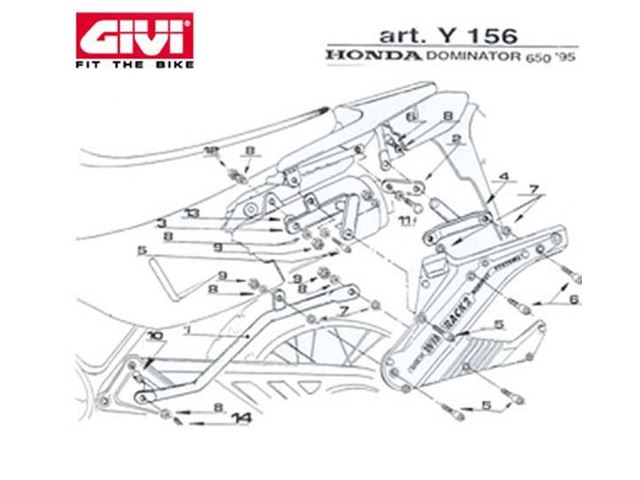 GIVI Mont.Kit TIL N140 NX650 95-01