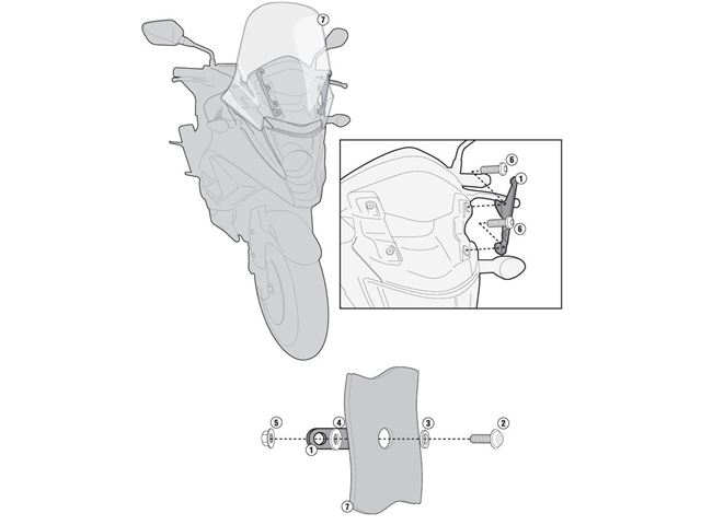 GIVI Mont.kit Vindskærm - VFR800X 11- (+1104DT)