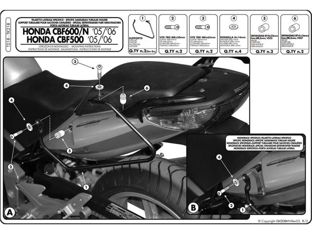 GIVI Taskeholder Softbags - CBF500/CBF600/CBF1000