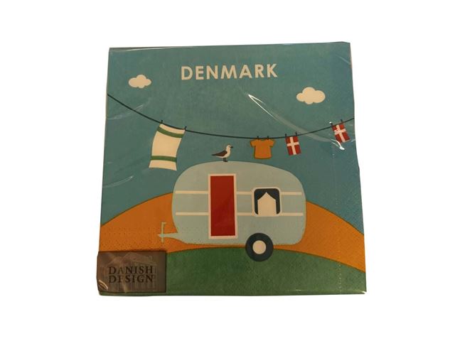 Servietter med campingmotiv