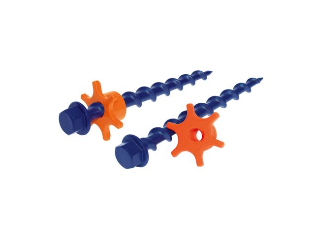 Peggy Peg skruepløkker L 15 cm, sæt á 6 stk. Med kontra møtrikker.