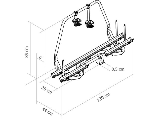Thule Caravan Superb, kort til 2 cykler