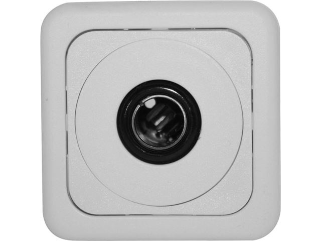 2-polet stikdåse til indbygning 12 V, 120 watt, hvid